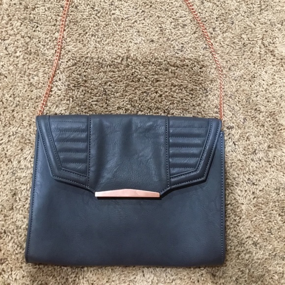 Danielle Nicole beautiful blue/grey shoulder purse - Picture 1 of 5